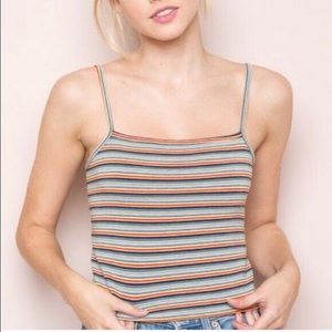 Brandy Melville rainbow cropped tank top